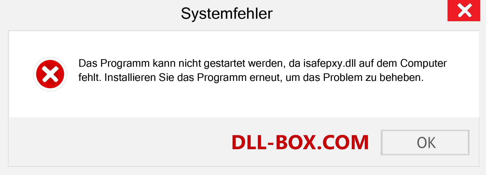 isafepxy.dll-Datei fehlt?. Download für Windows 7, 8, 10 - Fix isafepxy dll Missing Error unter Windows, Fotos, Bildern